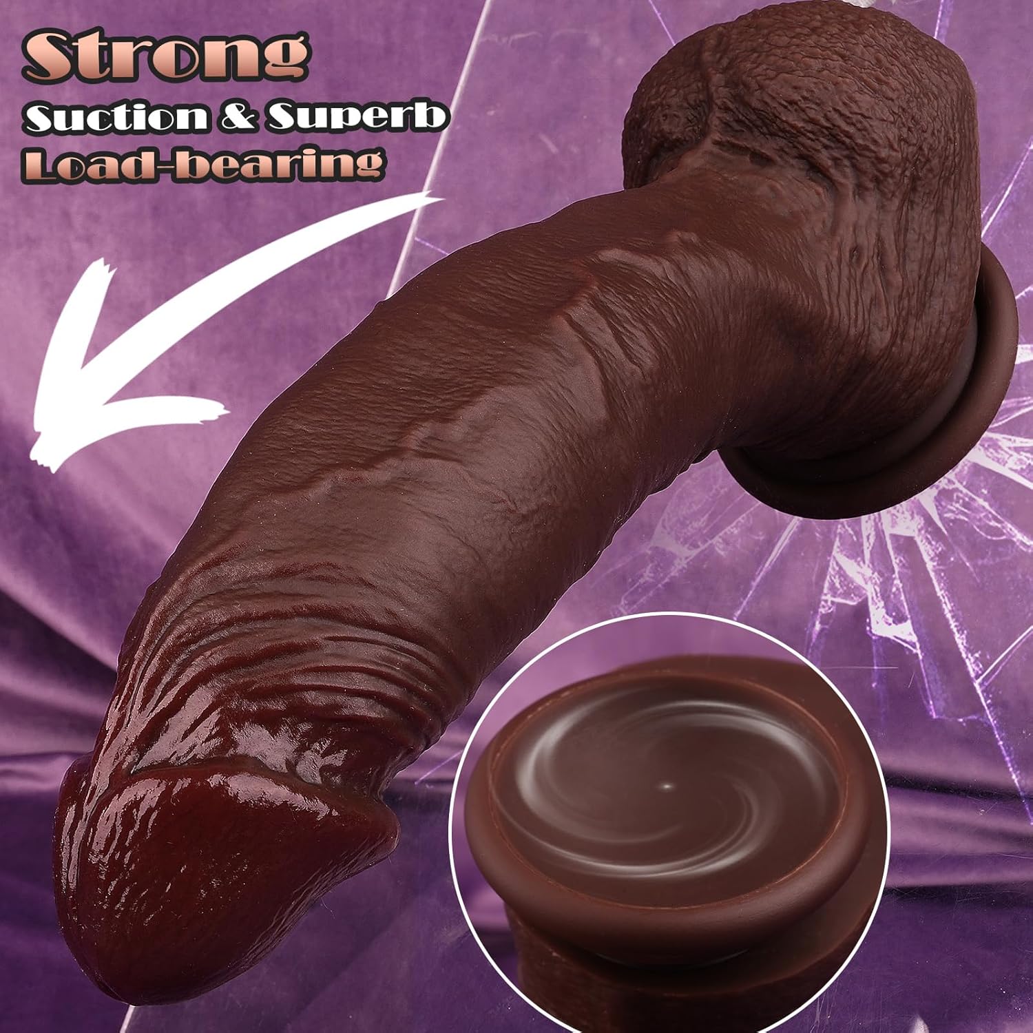 9 Inch Realistic Black Dildo