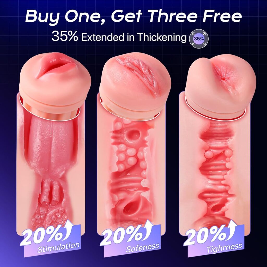 3 Sleeves AI Pocket Pussy Male Masturbator