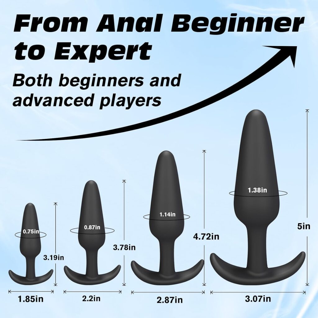 4 PCS Silicone Anal Plug Set in Pakistan