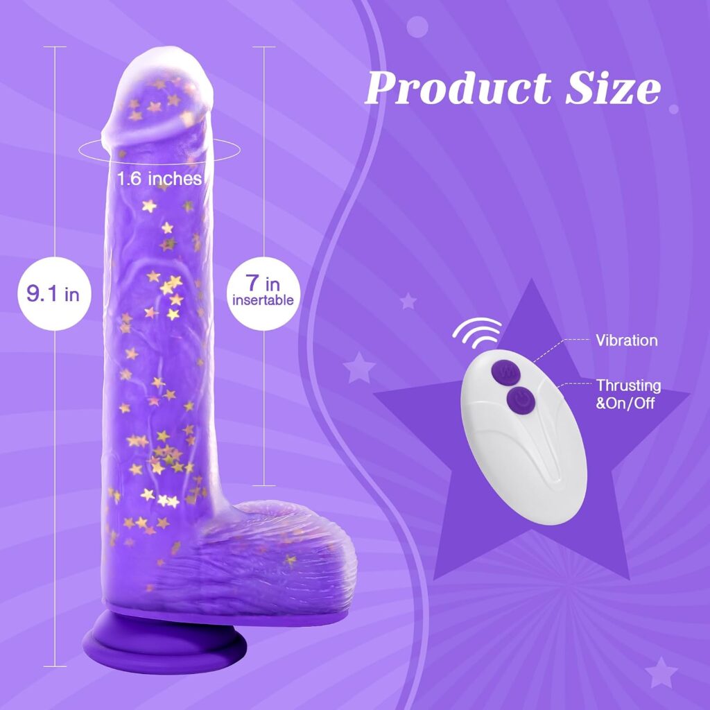 9 Inch Thrusting Dildo Vibrator with Realistic G Spot